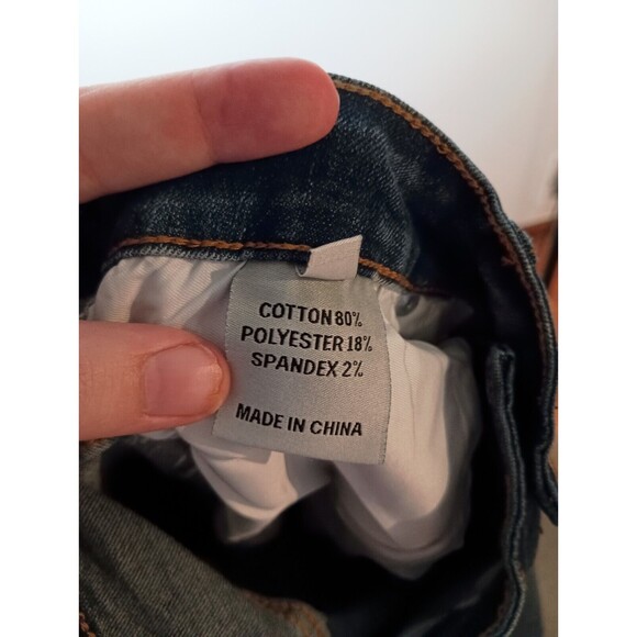 NWT Qazel Vorrlon Womens Dark Wash Skinny Distressed Blue Jeans Pockets Size 28 - Picture 3 of 9